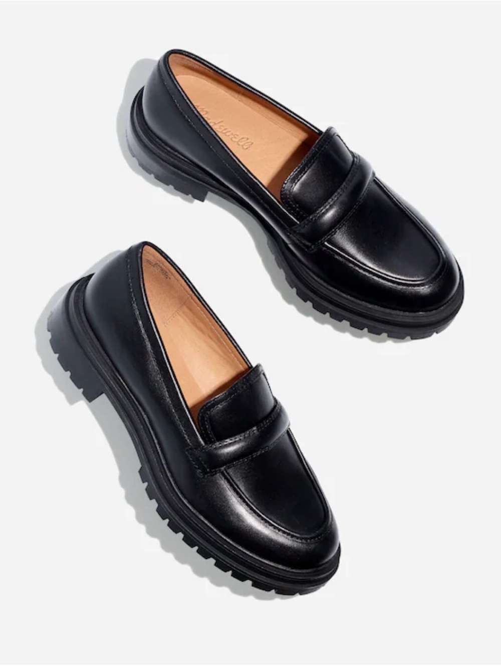 Madewell Leather Lug Sole Loafers